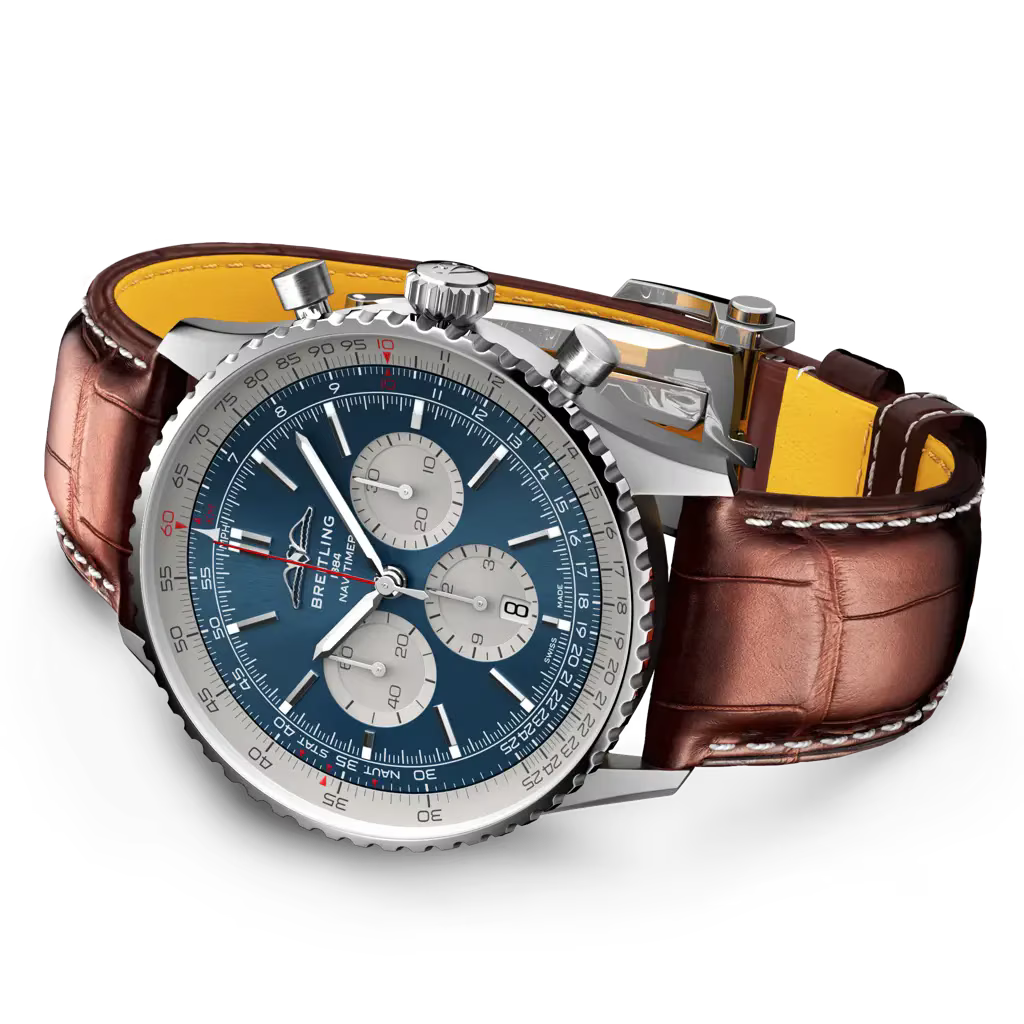 Breitling Navitimer B01 Chronograph 46 Blu/Pelle