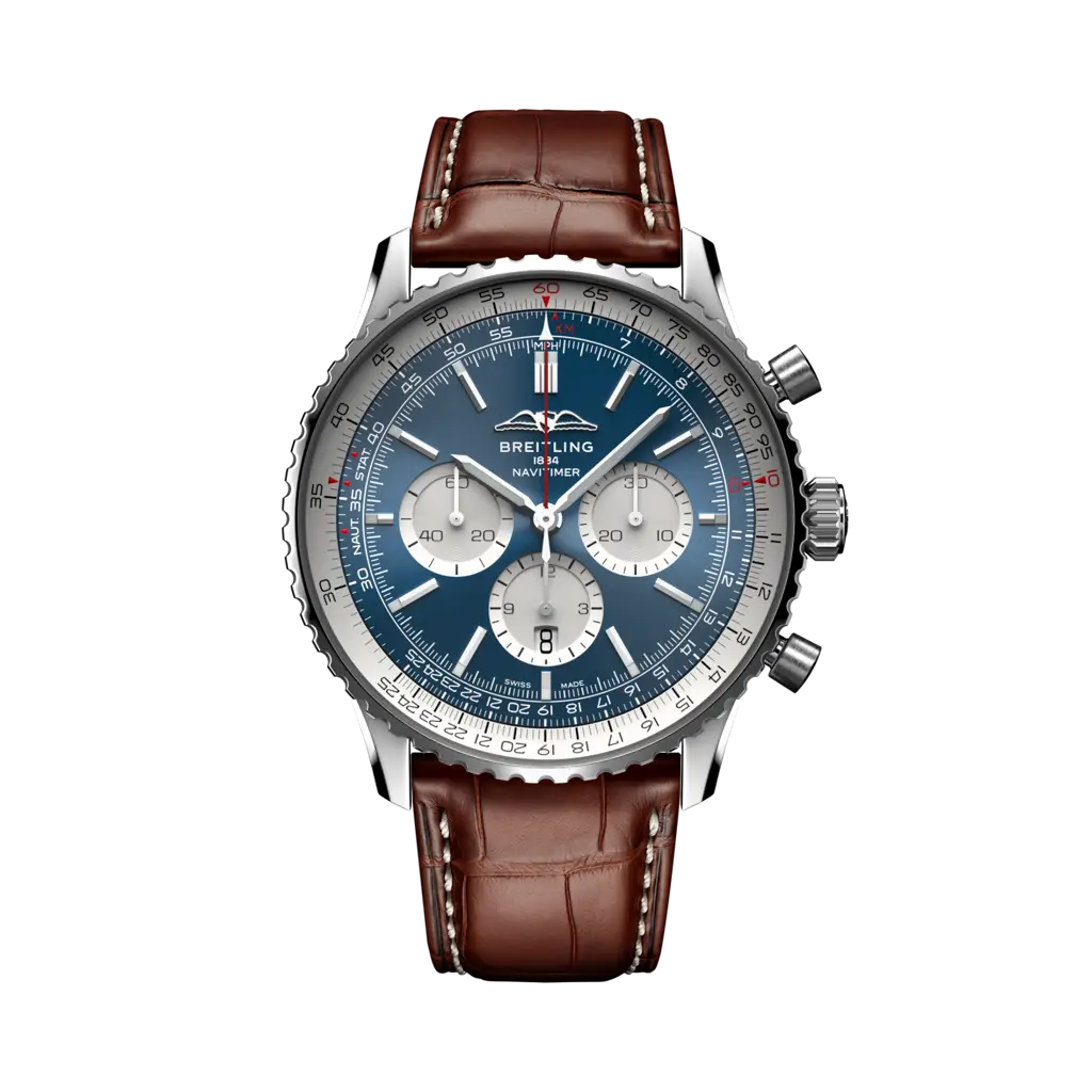 Breitling Navitimer B01 Chronograph 46 Blu/Pelle