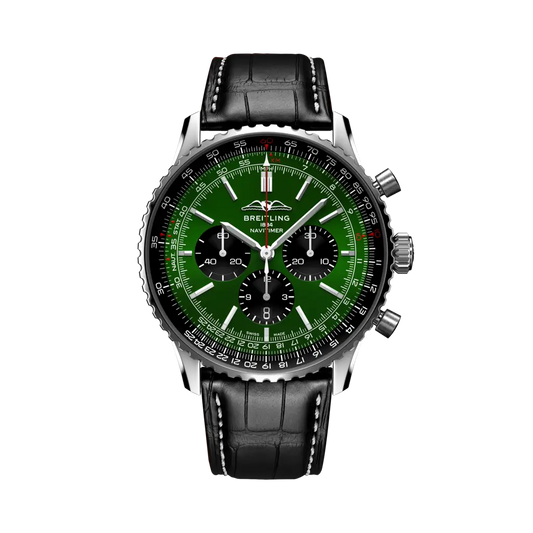Breitling Navitimer B01 Chronograph 46 Acciaio Verde/Pelle