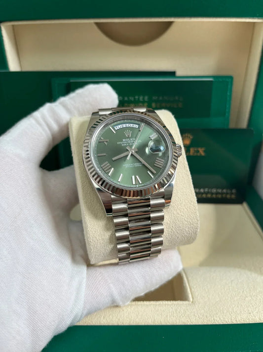 Daydate Oro Bianco-Verde 40mm 228239