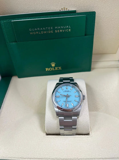Oyster Perpetual 36 mm azzurro